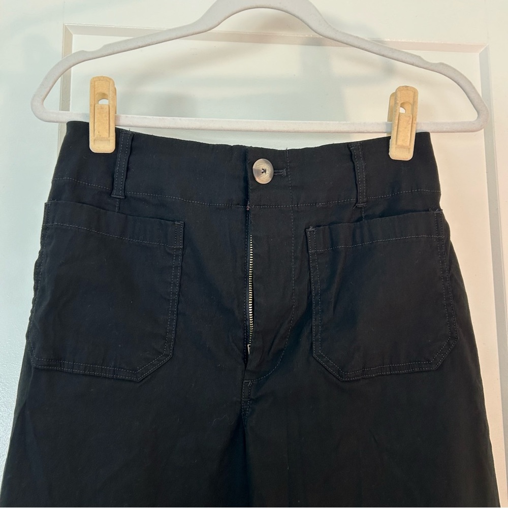 The Colette Cropped Wide-Leg Ponte Pants by Maeve